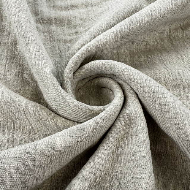 100% Cotton Muslin Fabric  Double Gauze Stripe - Beachcomber