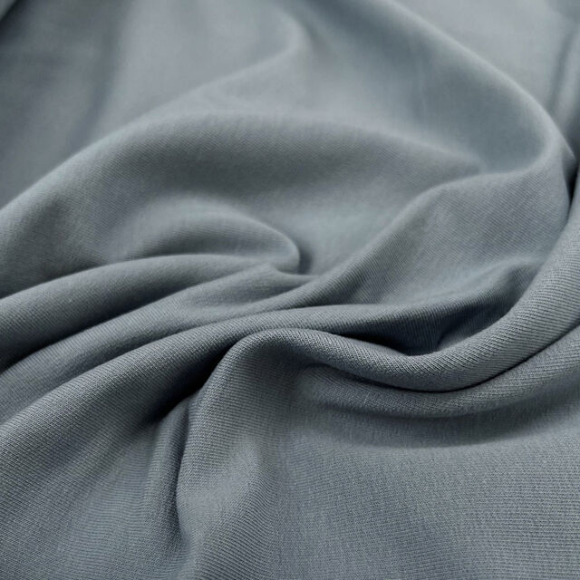 Cotton Elastane Fabric  GOTS Organic French Terry - Denim