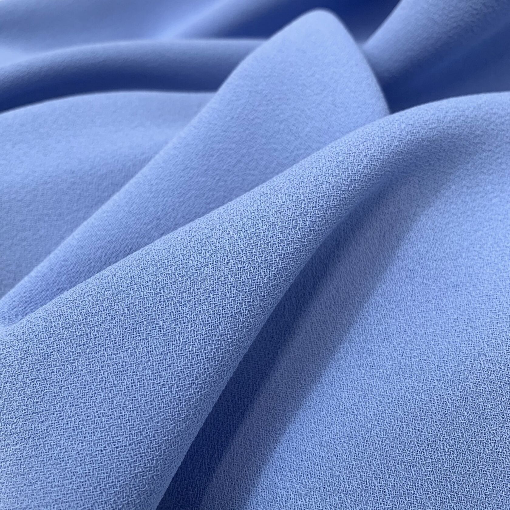 Set Piece (0.8m) - Polyester Triple Crepe Fabric Cornflower Blue