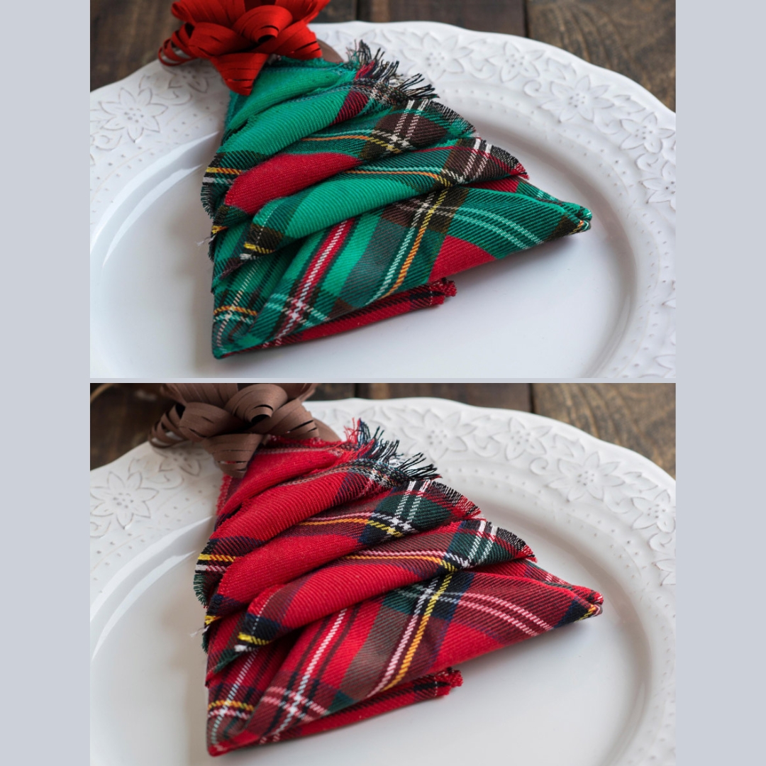 tartan_fabric_christmas_tree_napkins