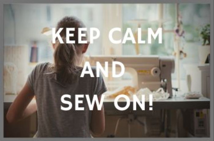 news banner keep calm and Sew On