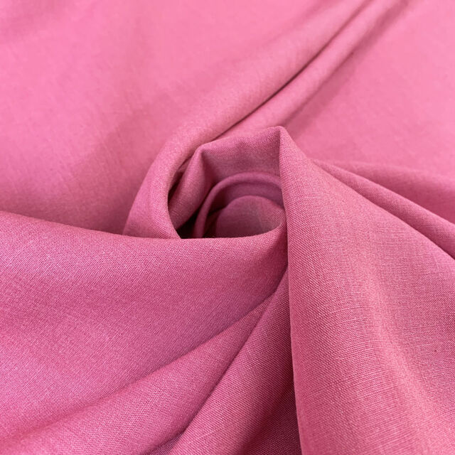 Linen Viscose Blend Fabric PInk Rouen twist