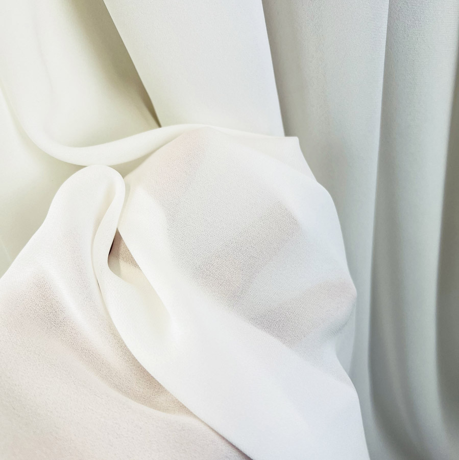 100% Silk Double Georgette Dress Fabric White - Jasmine