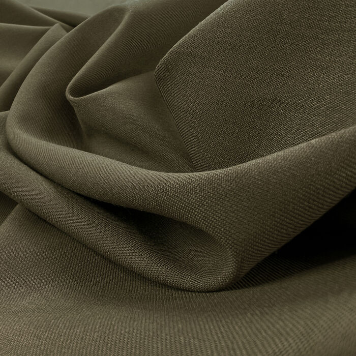 Jeremy Olive Green Plain Wool Suiting Fabric CU