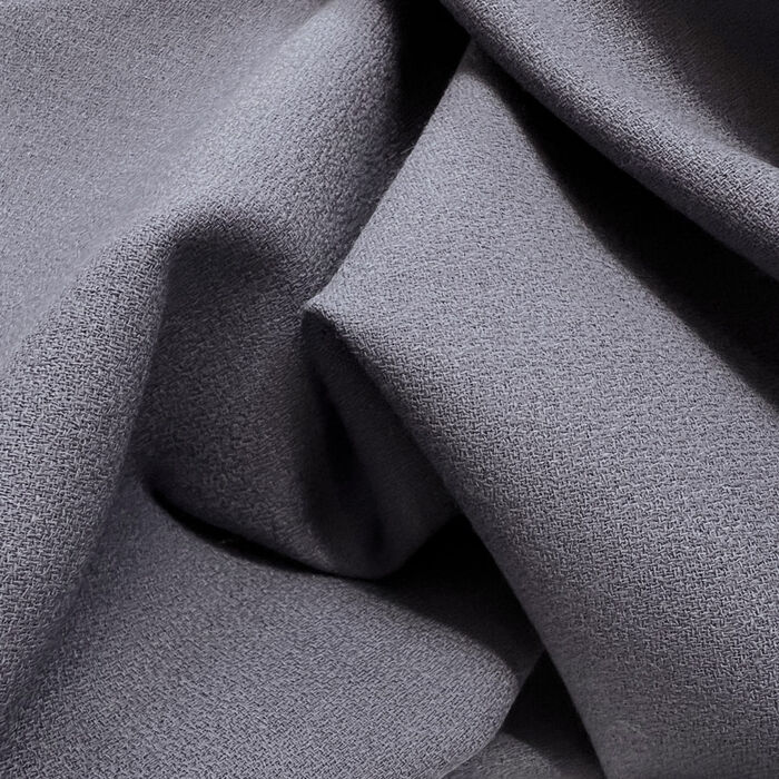 Made In Lancashire Pure Wool Crepe Dressmaking Fabric Grey CU