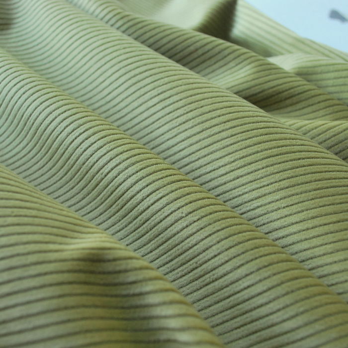 Corduroy fabric cotton apple green