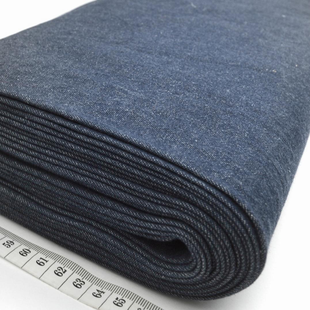 Remnant - Washed Denim Fabric - 8oz Dark Blue (1.2m)