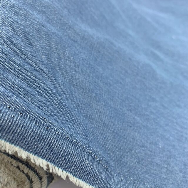 Washed Denim - Light Blue - fabric roll