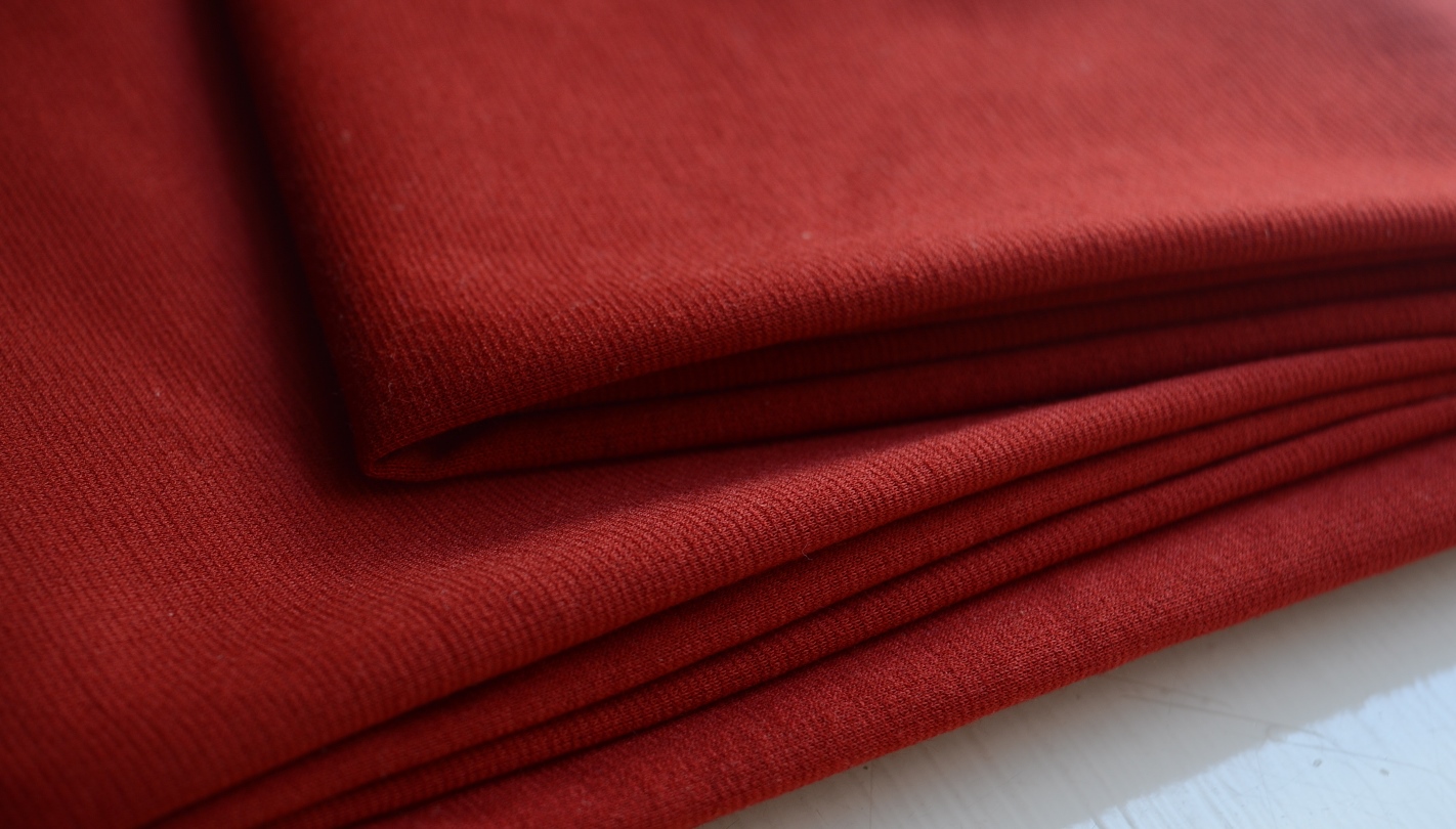 Red Ponte Roma Double Jersey Fabric