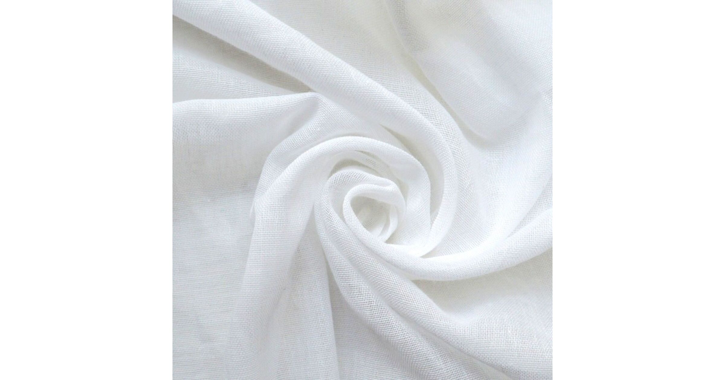 White Egyptian cotton muslin fabric.