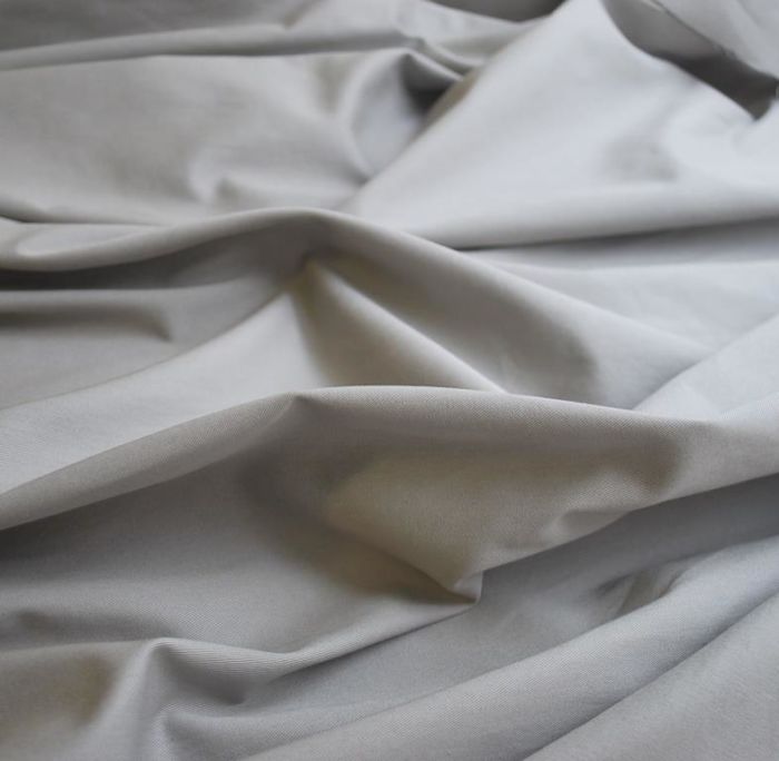 One of those days- Grey Coton Gabardine Dress Fabric - D