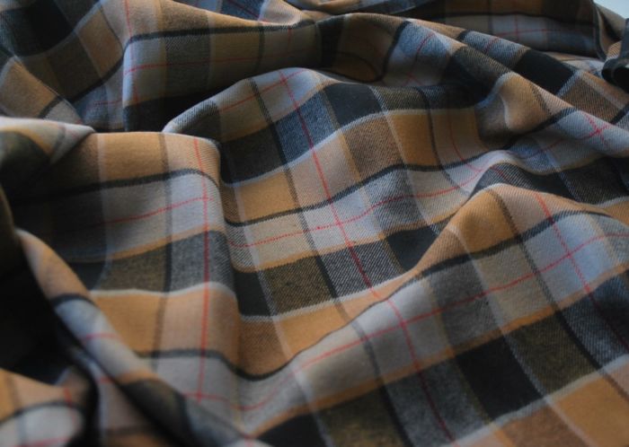 Mr Selfridge - Plaid brushed cotton fabric - 2