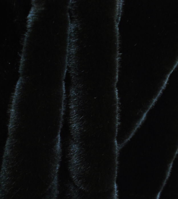 Fur fabric french black jacquard i