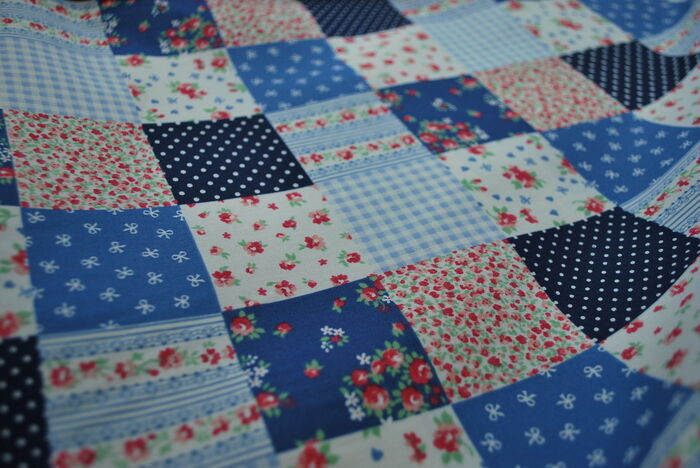 Cotton Poplin Patch Dark Blue