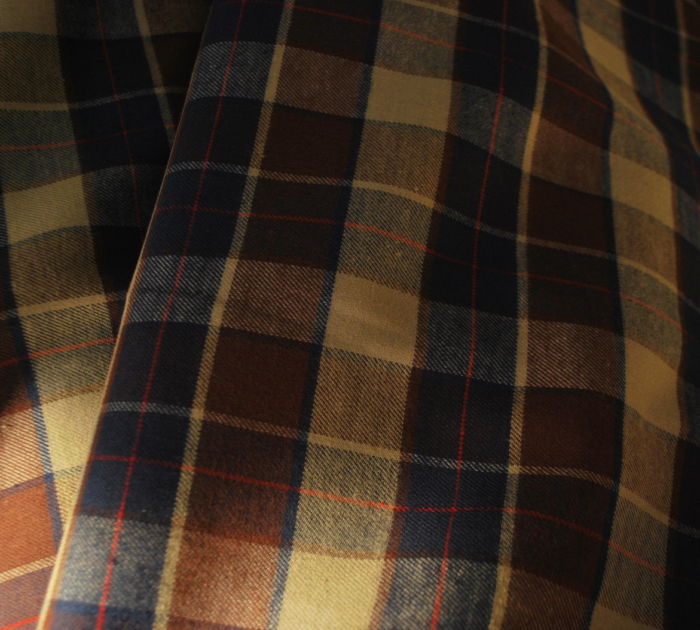 Flannel Cotton flannel shirting Navy Brown Beige