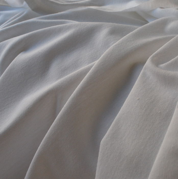 Cotton jersey fabric white