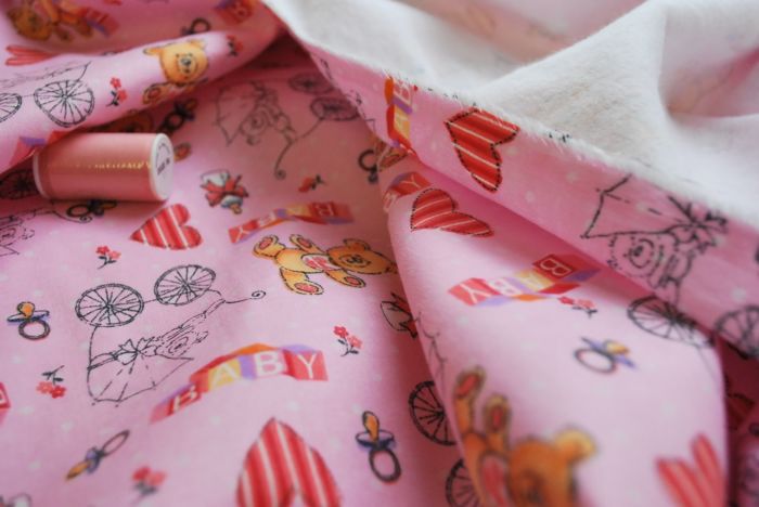 A little bit Flannel fabric pink c