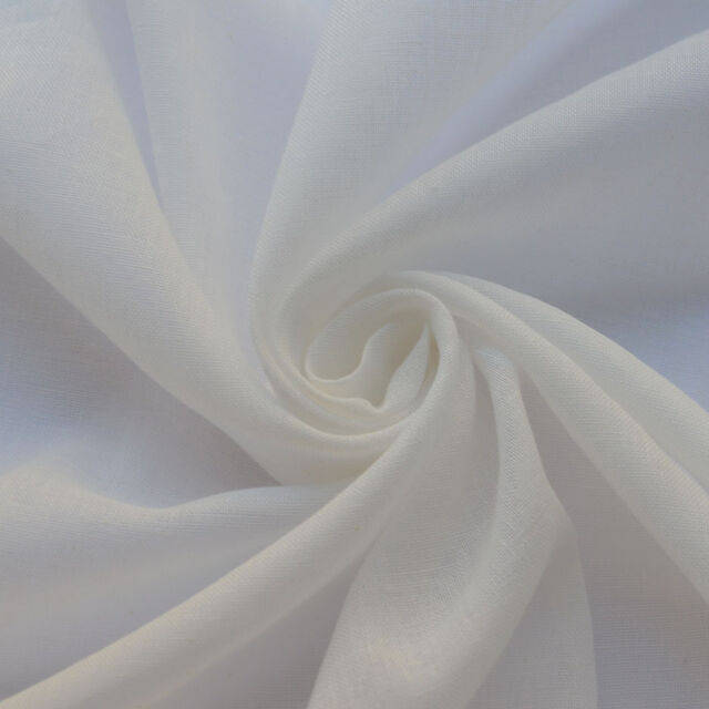 White Egyptian cotton muslin fabric.